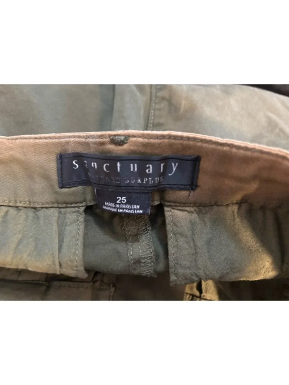 Sanctuary Standard Surplus Anthropologie Journee Shorts Green Sz 25